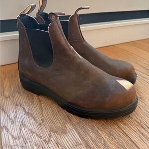Brown Leather Chelsea Boots